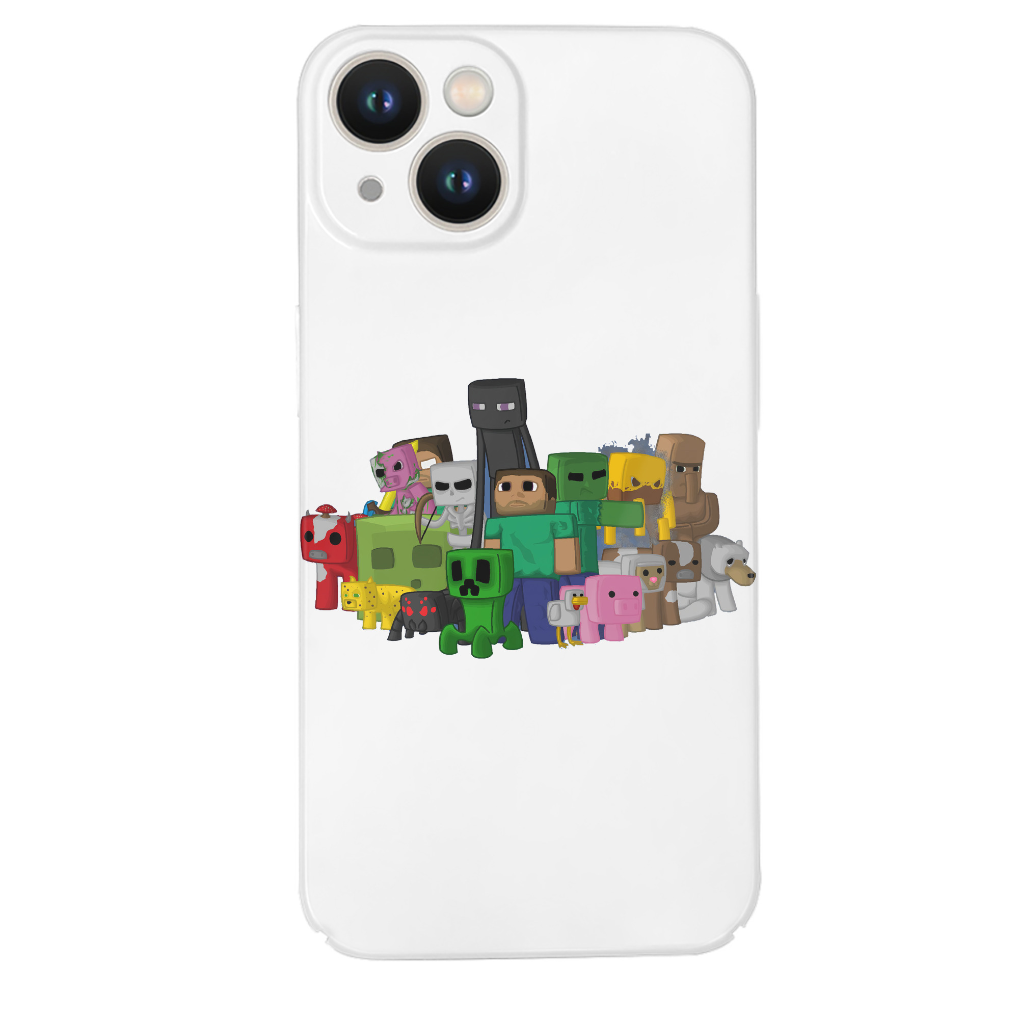 （画像用） マインクラフト ブロックの世界 Minecraft MC Block world 【iPhone 14シリーズ対応】ハードケース